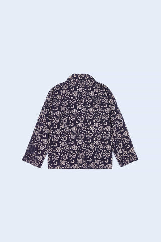 Dark Brown Ajrak Panel Shirt