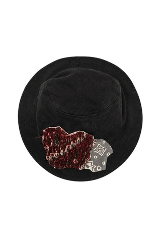 Black Acid Denim Bucket Hat