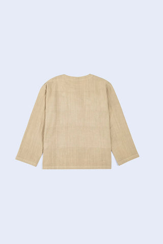 Cream Khaddar Button-Down