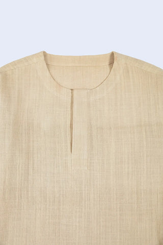 Cream Khaddar Button-Down