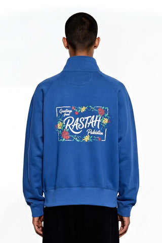 Blue postcard sweatshirt