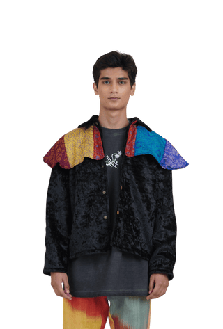 Banarsi applique velvet jacket