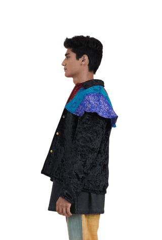 Banarsi applique velvet jacket