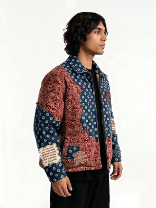 Reversible Ajrak friends & family jacket