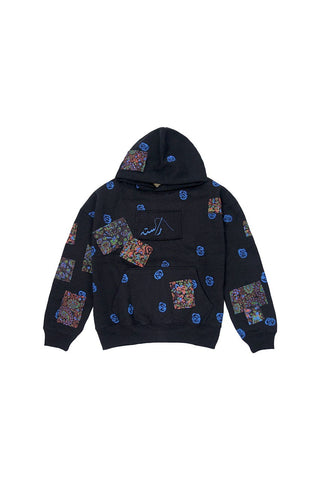 Block print patchwork hoodie "version 4"