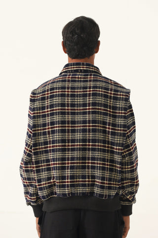 "Sunset strip" handwoven bomber jacket