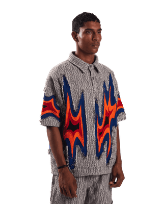 "Fireflies in the mist" button-down