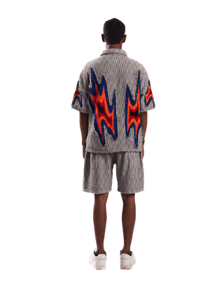 "Fireflies in the mist" button-down