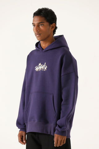" A space odyssey" printed patchwork hoodie