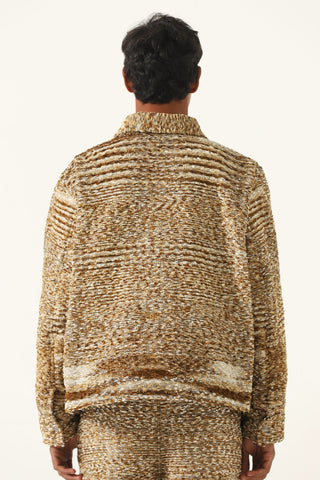 "Distorted verses" handwoven jacquard jacket
