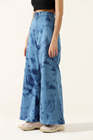 "After hours" marble print trousers