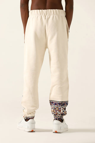"1975" block print sweatpants
