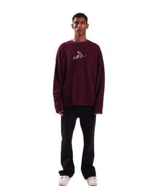 "Forever forest" maroon full-sleeve T-shirt