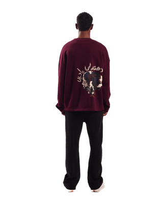 "Forever forest" maroon full-sleeve T-shirt