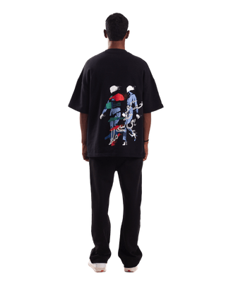 "Duality" printed black T-shirt