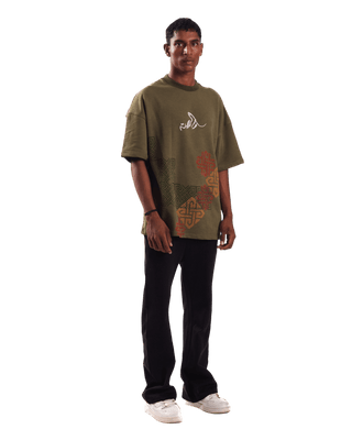 "Shapeshifter" block print T-shirt