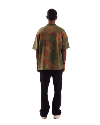 "Shapeshifter" block print T-shirt