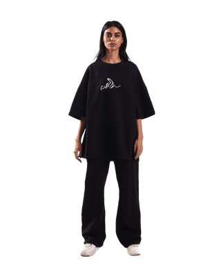"Duality" printed black T-shirt