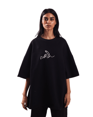 "Duality" printed black T-shirt