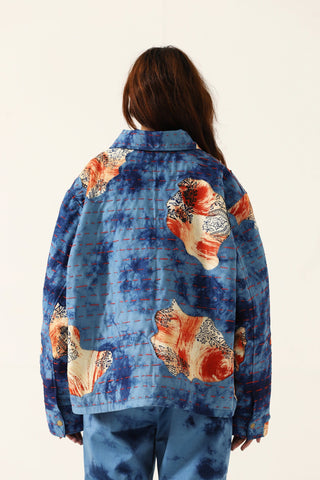 "After hours" silk patchwork jacket