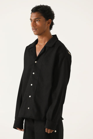 Handwoven full-sleeve button-down