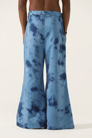 "After hours" marble print trousers