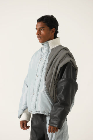 "2001" paneled time travel jacket