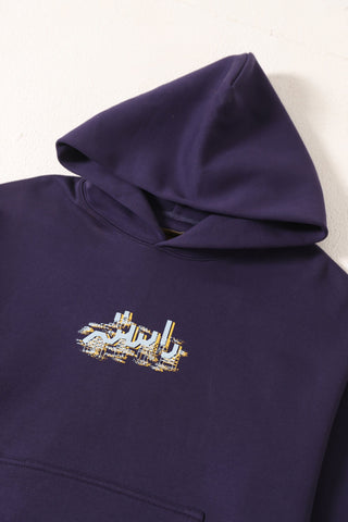" A space odyssey" printed patchwork hoodie