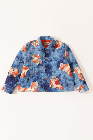 "After hours" silk patchwork jacket