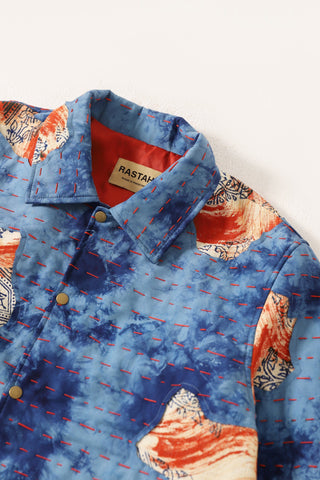 "After hours" silk patchwork jacket