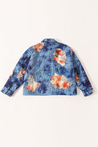 "After hours" silk patchwork jacket