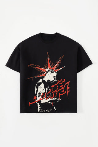 "These kids" screen print black T-shirt