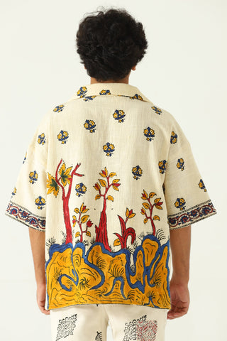 "Mountain of madness" hand painted polo
