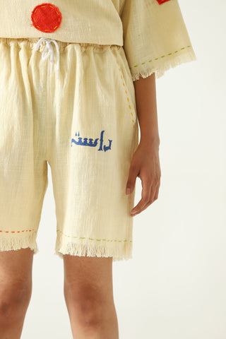 Handwoven logo shorts