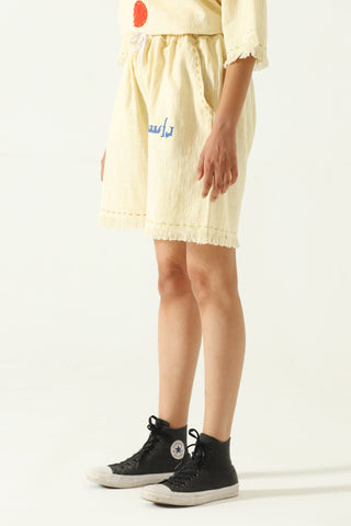 Handwoven logo shorts