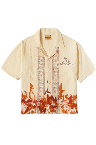 "Ember mosaic" button-down