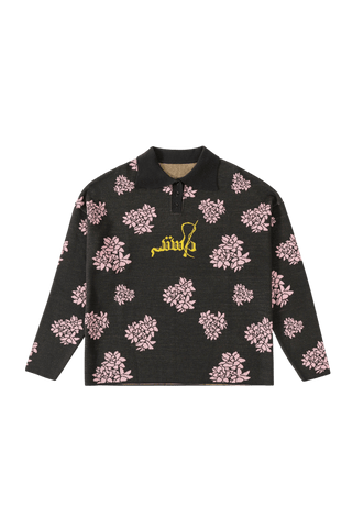 "Jasmine garden" knit sweatshirt