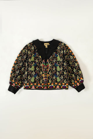 "Garden of love" hand-embroidered evening jacket