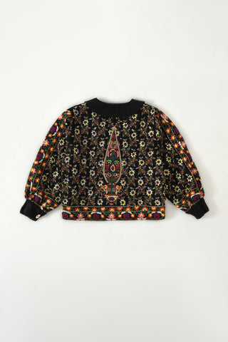 "Garden of love" hand-embroidered evening jacket