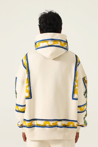 "Palm springs" block print hoodie