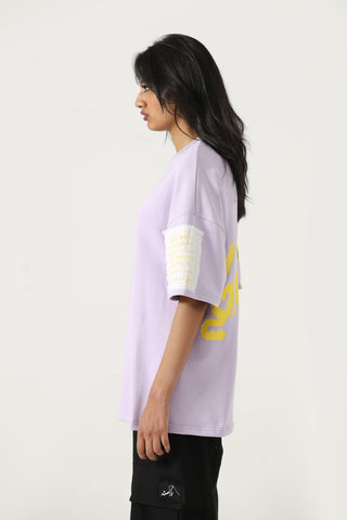 "My place" printed patchwork T-shirt