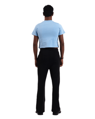 "Radiant horizon" baby blue crop top