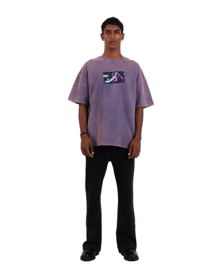 "Lost in time" acid washed oversized T-shirt