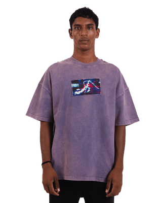 "Lost in time" acid washed oversized T-shirt
