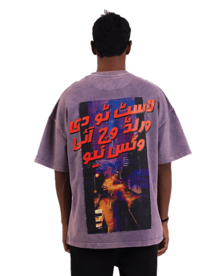 "Lost in time" acid washed oversized T-shirt