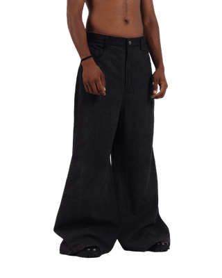 "Eclipse elegance" wide flared denim trousers