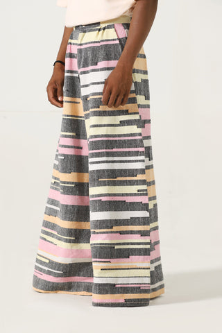 "Life is loading" handwoven trousers
