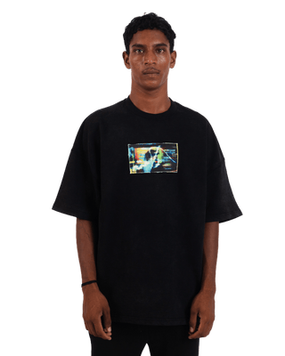 "Dazed confusion" oversized cotton T-shirt