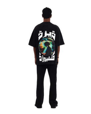 "Dazed confusion" oversized cotton T-shirt