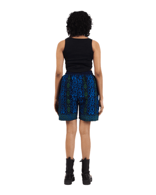 "Ethereal echoes" hand block printed cotton shorts